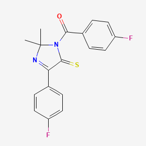 1-(4-fluorobenzoyl)-4-(4-fluorophenyl)-2,2-dimethyl-2,5-dihydro-1H-imidazole-5-thione