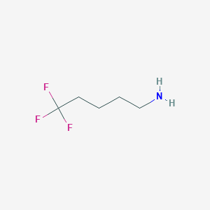 molecular formula C5H10F3N B2736309 5,5,5-Trifluoropentan-1-amine CAS No. 149080-27-3