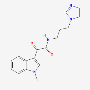 N-(3-(1H-imidazol-1-yl)propyl)-2-(1,2-dimethyl-1H-indol-3-yl)-2-oxoacetamide