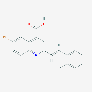 6-Bromo-2-[2-(2-methylphenyl)ethenyl]quinoline-4-carboxylic acid