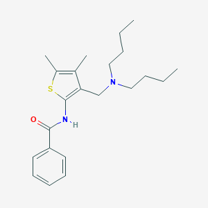molecular formula C22H32N2OS B273632 N-{3-[(dibutylamino)methyl]-4,5-dimethylthiophen-2-yl}benzamide 