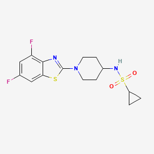 N-[1-(4,6-difluoro-1,3-benzothiazol-2-yl)piperidin-4-yl]cyclopropanesulfonamide