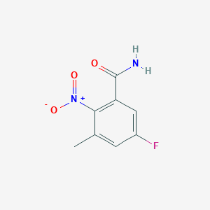 molecular formula C8H7FN2O3 B2736328 5-Fluoro-3-methyl-2-nitrobenzamide CAS No. 1806492-80-7