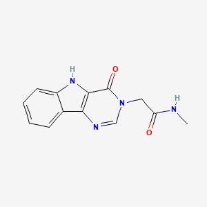 molecular formula C13H12N4O2 B2736334 N-methyl-2-{4-oxo-3H,4H,5H-pyrimido[5,4-b]indol-3-yl}acetamide CAS No. 1105226-71-8