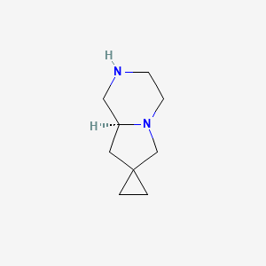 molecular formula C9H16N2 B2736335 (8'aS)-hexahydro-1'H-spiro[cyclopropane-1,7'-pyrrolo[1,2-a]piperazine] CAS No. 2375247-97-3