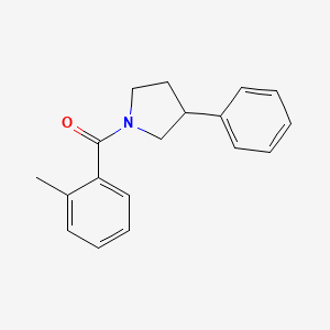 molecular formula C18H19NO B2736338 (3-Phenylpyrrolidin-1-yl)(o-tolyl)methanone CAS No. 754193-32-3