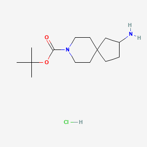 molecular formula C14H27ClN2O2 B2736350 tert-butyl2-amino-8-azaspiro[4.5]decane-8-carboxylatehydrochloride CAS No. 2460756-16-3