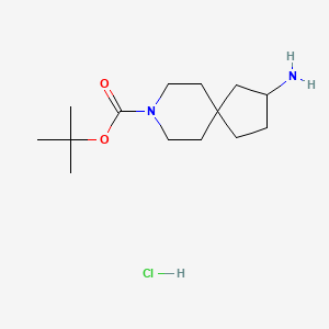 molecular formula C14H27ClN2O2 B2736350 Tert-butyl 3-amino-8-azaspiro[4.5]decane-8-carboxylate;hydrochloride CAS No. 2460756-16-3