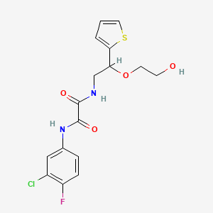 N1-(3-chloro-4-fluorophenyl)-N2-(2-(2-hydroxyethoxy)-2-(thiophen-2-yl)ethyl)oxalamide