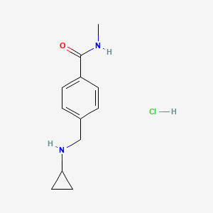 molecular formula C12H17ClN2O B2736361 4-[(cyclopropylamino)methyl]-N-methylbenzamide hydrochloride CAS No. 1170908-43-6