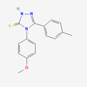 molecular formula C16H15N3OS B2736366 4-(4-methoxyphenyl)-5-(4-methylphenyl)-4H-1,2,4-triazole-3-thiol CAS No. 384375-57-9