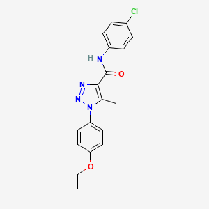 molecular formula C18H17ClN4O2 B2736380 N-(4-chlorophenyl)-1-(4-ethoxyphenyl)-5-methyl-1H-1,2,3-triazole-4-carboxamide CAS No. 866896-33-5