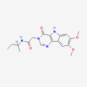 molecular formula C18H22N4O4 B2736386 N-(sec-butyl)-2-(7,8-dimethoxy-4-oxo-4,5-dihydro-3H-pyrimido[5,4-b]indol-3-yl)acetamide CAS No. 1207016-72-5