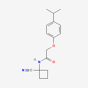 molecular formula C16H20N2O2 B2736428 N-(1-cyanocyclobutyl)-2-[4-(propan-2-yl)phenoxy]acetamide CAS No. 1333878-29-7