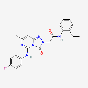 N~1~-(2-ethylphenyl)-2-[5-(4-fluoroanilino)-7-methyl-3-oxo[1,2,4]triazolo[4,3-c]pyrimidin-2(3H)-yl]acetamide