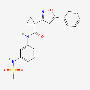 N-(3-(methylsulfonamido)phenyl)-1-(5-phenylisoxazol-3-yl)cyclopropanecarboxamide