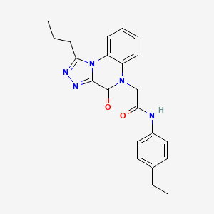molecular formula C22H23N5O2 B2736439 N-(4-ethylphenyl)-2-(4-oxo-1-propyl[1,2,4]triazolo[4,3-a]quinoxalin-5(4H)-yl)acetamide CAS No. 1260953-32-9
