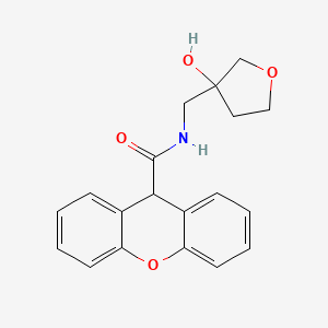 molecular formula C19H19NO4 B2736443 N-[(3-hydroxyoxolan-3-yl)methyl]-9H-xanthene-9-carboxamide CAS No. 1949229-01-9