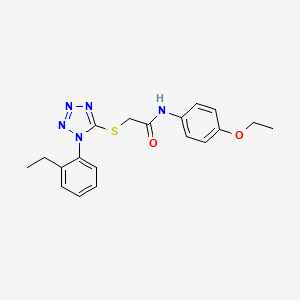 molecular formula C19H21N5O2S B2736444 N-(4-ethoxyphenyl)-2-{[1-(2-ethylphenyl)-1H-1,2,3,4-tetrazol-5-yl]sulfanyl}acetamide CAS No. 874467-56-8