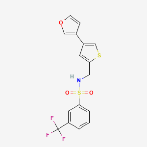 B2736514 N-{[4-(furan-3-yl)thiophen-2-yl]methyl}-3-(trifluoromethyl)benzene-1-sulfonamide CAS No. 2379997-95-0
