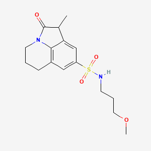 molecular formula C16H22N2O4S B2736529 N-(3-methoxypropyl)-1-methyl-2-oxo-2,4,5,6-tetrahydro-1H-pyrrolo[3,2,1-ij]quinoline-8-sulfonamide CAS No. 898455-09-9