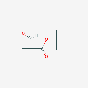 molecular formula C10H16O3 B2736544 Tert-butyl 1-formylcyclobutane-1-carboxylate CAS No. 1555385-66-4