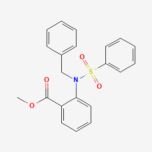 molecular formula C21H19NO4S B2736594 Methyl 2-[benzyl(phenylsulfonyl)amino]benzoate CAS No. 418798-71-7