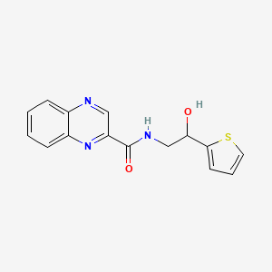 molecular formula C15H13N3O2S B2736598 N-(2-hydroxy-2-(thiophen-2-yl)ethyl)quinoxaline-2-carboxamide CAS No. 1351642-34-6