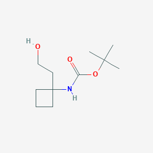 molecular formula C11H21NO3 B2736626 Tert-butyl N-[1-(2-hydroxyethyl)cyclobutyl]carbamate CAS No. 1028266-97-8