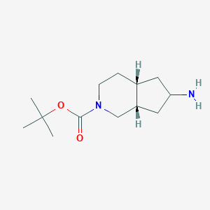 molecular formula C13H24N2O2 B2736670 rac-tert-butyl(4aR,7aS)-6-amino-octahydro-1H-cyclopenta[c]pyridine-2-carboxylate CAS No. 2416222-47-2