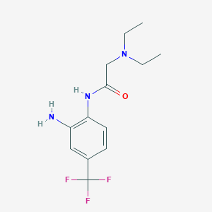 molecular formula C13H18F3N3O B2736681 N-[2-Amino-4-(trifluoromethyl)phenyl]-2-(diethylamino)acetamide CAS No. 882672-14-2