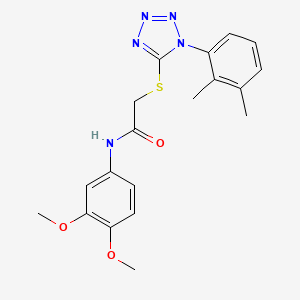 molecular formula C19H21N5O3S B2736699 N-(3,4-dimethoxyphenyl)-2-{[1-(2,3-dimethylphenyl)-1H-1,2,3,4-tetrazol-5-yl]sulfanyl}acetamide CAS No. 904818-09-3