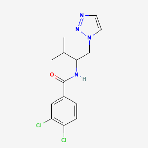 3,4-dichloro-N-(3-methyl-1-(1H-1,2,3-triazol-1-yl)butan-2-yl)benzamide