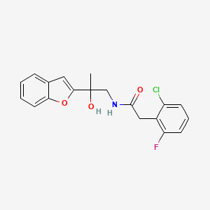molecular formula C19H17ClFNO3 B2736757 N-[2-(1-benzofuran-2-yl)-2-hydroxypropyl]-2-(2-chloro-6-fluorophenyl)acetamide CAS No. 2034277-44-4