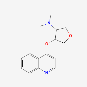 N,N-dimethyl-4-(quinolin-4-yloxy)oxolan-3-amine