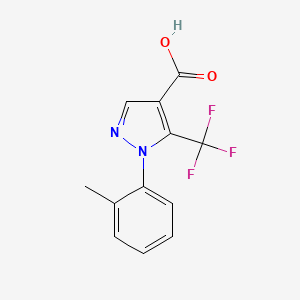 molecular formula C12H9F3N2O2 B2736766 1-(o-Tolyl)-5-(trifluoromethyl)-1H-pyrazole-4-carboxylic acid CAS No. 948293-82-1
