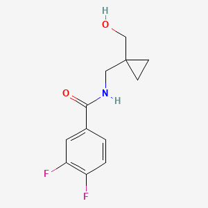 3,4-difluoro-N-((1-(hydroxymethyl)cyclopropyl)methyl)benzamide