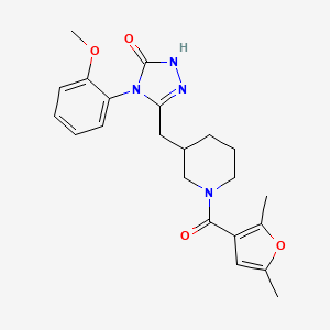 molecular formula C22H26N4O4 B2736779 3-((1-(2,5-dimethylfuran-3-carbonyl)piperidin-3-yl)methyl)-4-(2-methoxyphenyl)-1H-1,2,4-triazol-5(4H)-one CAS No. 2034475-93-7