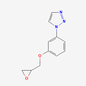 molecular formula C11H11N3O2 B2736792 1-[3-(Oxiran-2-ylmethoxy)phenyl]triazole CAS No. 2411252-49-6