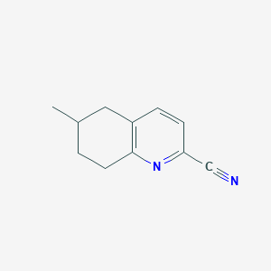 molecular formula C11H12N2 B2736804 6-Methyl-5,6,7,8-tetrahydroquinoline-2-carbonitrile CAS No. 1781798-08-0
