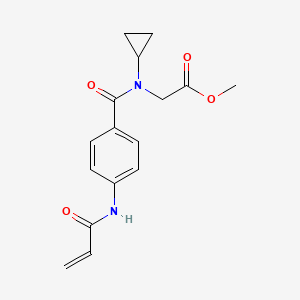 B2736823 Methyl 2-[cyclopropyl-[4-(prop-2-enoylamino)benzoyl]amino]acetate CAS No. 2361832-64-4