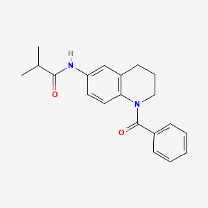 molecular formula C20H22N2O2 B2736825 N-(1-benzoyl-1,2,3,4-tetrahydroquinolin-6-yl)-2-methylpropanamide CAS No. 487018-75-7