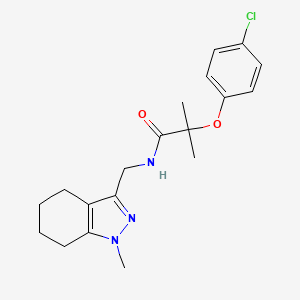 2-(4-chlorophenoxy)-2-methyl-N-((1-methyl-4,5,6,7-tetrahydro-1H-indazol-3-yl)methyl)propanamide
