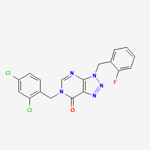 6-[(2,4-Dichlorophenyl)methyl]-3-[(2-fluorophenyl)methyl]triazolo[4,5-d]pyrimidin-7-one
