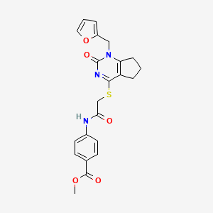 methyl 4-[({[1-(2-furylmethyl)-2-oxo-2,5,6,7-tetrahydro-1H-cyclopenta[d]pyrimidin-4-yl]thio}acetyl)amino]benzoate