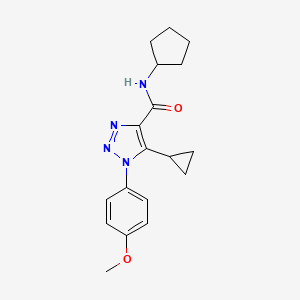 molecular formula C18H22N4O2 B2736889 N-cyclopentyl-5-cyclopropyl-1-(4-methoxyphenyl)-1H-1,2,3-triazole-4-carboxamide CAS No. 954335-37-6