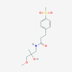 molecular formula C15H23NO5S B2736916 N-(2-hydroxy-3-methoxy-2-methylpropyl)-3-(4-methanesulfonylphenyl)propanamide CAS No. 2034464-45-2