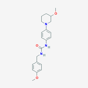 molecular formula C21H27N3O3 B2736961 1-[(4-methoxyphenyl)methyl]-3-[4-(3-methoxypiperidin-1-yl)phenyl]urea CAS No. 1797873-19-8