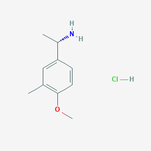 molecular formula C10H16ClNO B2736972 (S)-1-(4-methoxy-3-methylphenyl)ethanamine hydrochloride CAS No. 2126144-51-0
