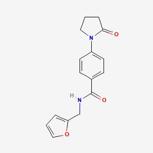 molecular formula C16H16N2O3 B2736980 N-[(furan-2-yl)methyl]-4-(2-oxopyrrolidin-1-yl)benzamide CAS No. 478039-45-1